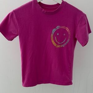 Cat & Jack Fuchsia Smiley Tee